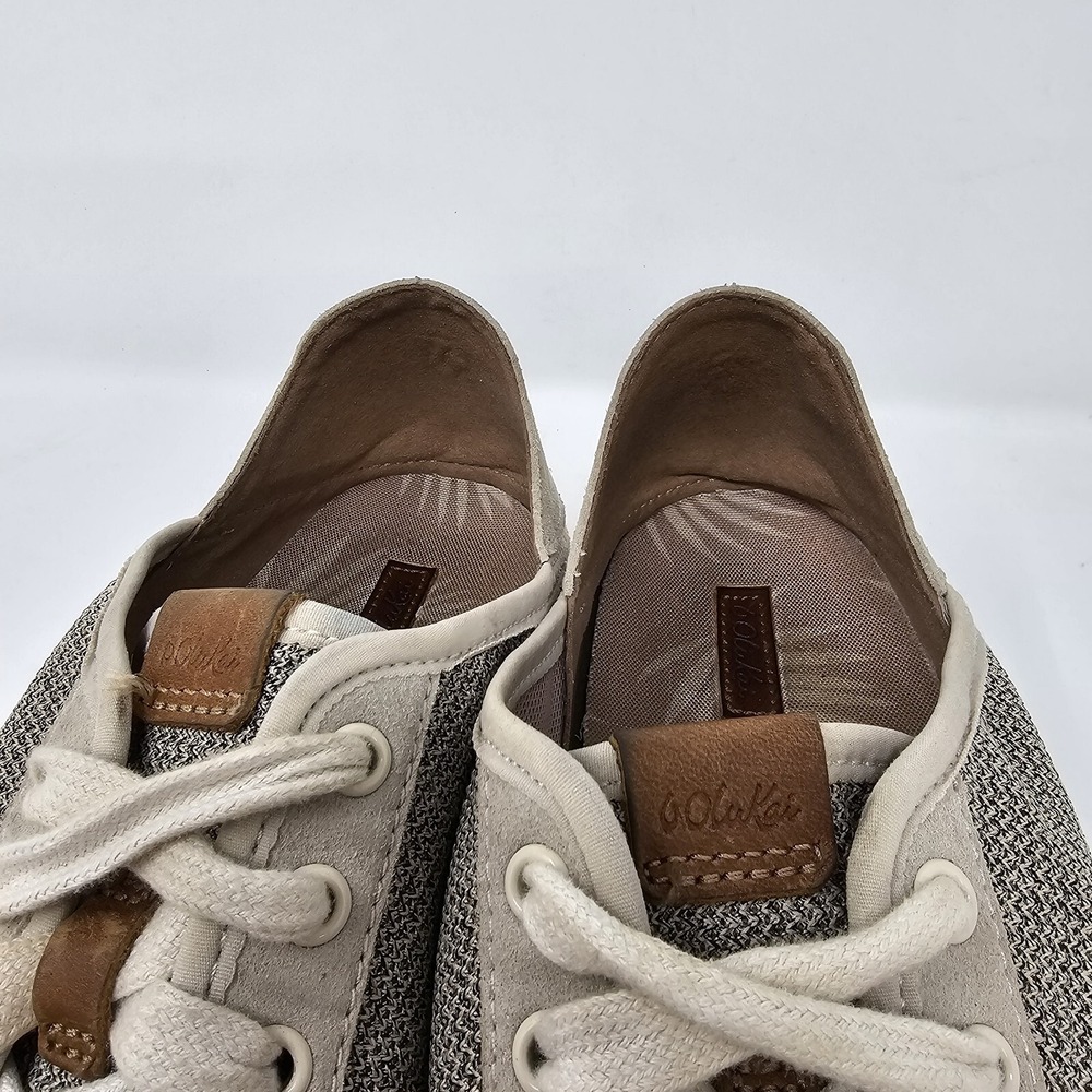 OLUKAI Pehuea Li Shoes Womens 11 Gray Tapa Mesh Oxfords Sneaker - Picture 12 of 13